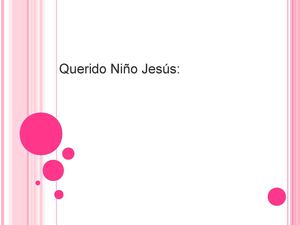 Querido Niño Jesús (V)