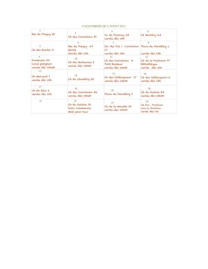 Calendrier d'avent