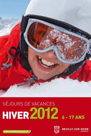 Catalogue des séjours de vacances - hiver 2012