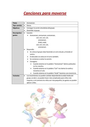 Canciones para moverse