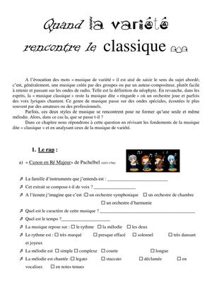 Quand la variété rencontre le classique