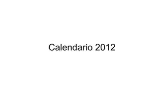  Calendario 2012