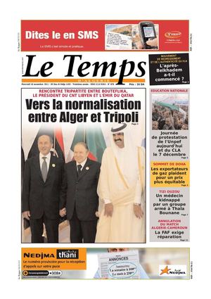 Le Temps d'Algérie Edition du Mercredi 16 Novembre 2011