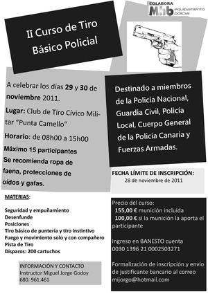 II CURSO "BASICO" DE TIRO POLICIAL