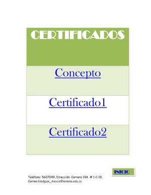 CERTIFICADOS