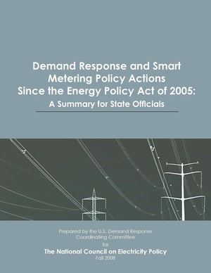 Demand Response and Smart  Metering Policy