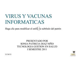 VIRUS INFORMATICOS Y VACUNAS INFORMATICAS