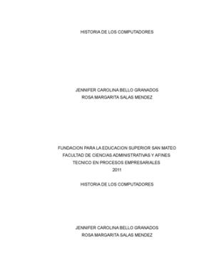 Historia de los Computadores (Hecho Con norma Icontec) !