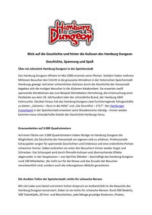 Blick auf die Geschichte und hinter die Kulissen des Hamburg Dungeon