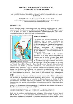 Artículo 2010 XV CPG Geologia dist mine Suyo Rodriguez