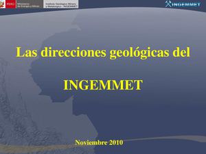 DIRECCIONES GEOLÓGICAS DEL INGEMMET