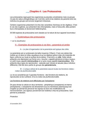 Chapitre 4 de Bio A
