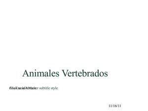 Animales vertebrados 