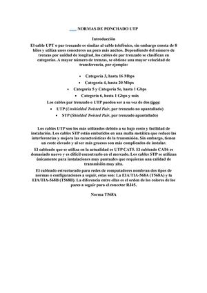 normas de ponchado utp