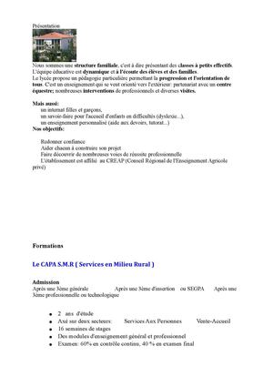 Présentation du lycée Charles de Foucauld
