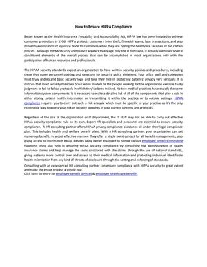 How to Ensure HIPPA Compliance