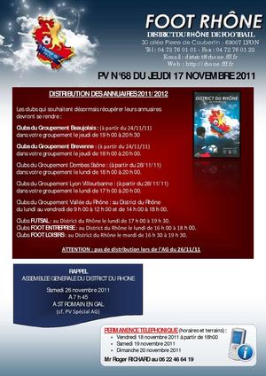 PV 68 du jeudi 17 novembre 2011