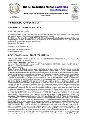 Diário da Justiça Militar Eletrônico