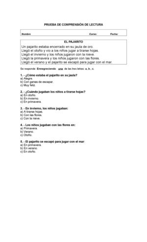 Lecturas comprensivas