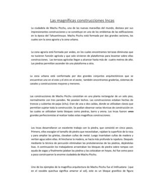 Las Magníficas construcciones Incas 