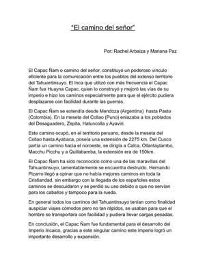 El camino del señor