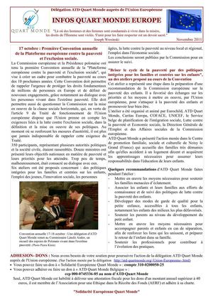 Info Quart Monde Novembre 2011