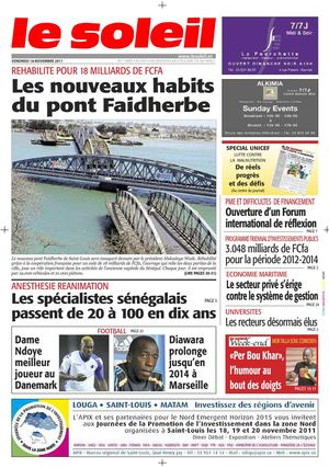 Edition du 18 Nov 2011