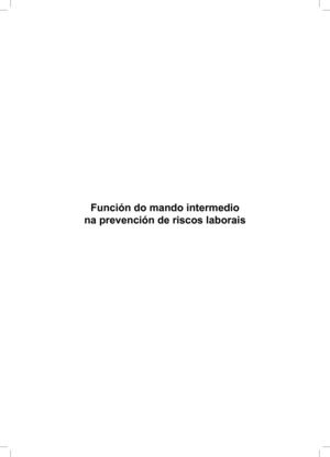 Función do Mando Intermedio na Prevención de Riscos Laborais