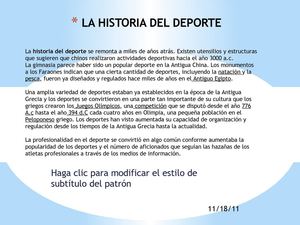 historia del deporte