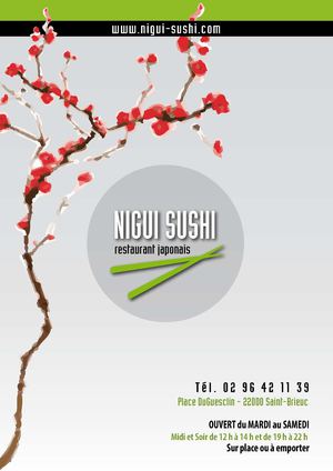 Nouveau menu Nigui sushi