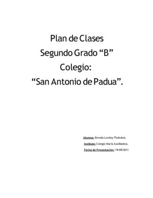 Plan de Clase de sociales segundo grado