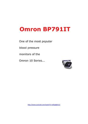 Omron BP791IT Blood Pressure Monitor Review