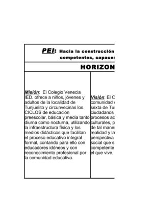 MALLA CURRICULAR COLEGIO VENECIA IED. 2011