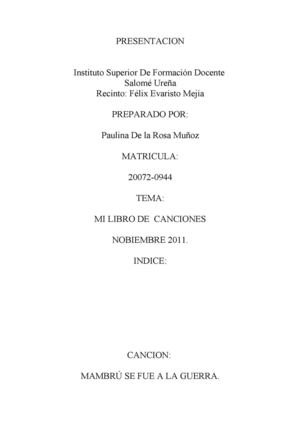 canciones infantiles