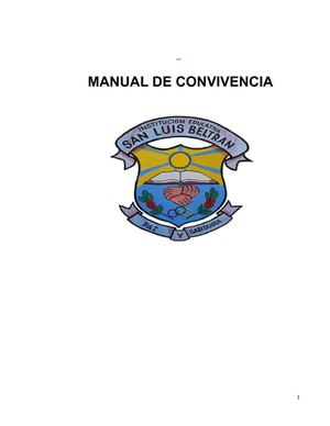 MANUAL DE CONVIVENCIA I.E. SAN LUIS BELTRAN