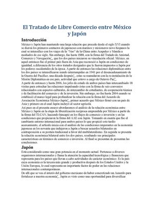 Tratado de libre comercio entre México y Japón