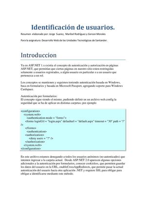 Identificación de usuarios en ASP.NET