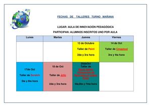 CRONOGRAMA DE LA SEMANA TECNOLÓGICA