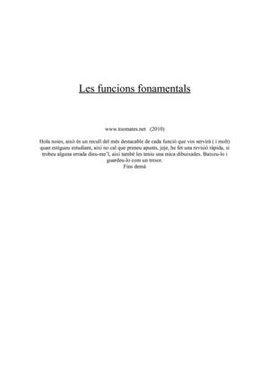 "Estudi de funcions elementals"