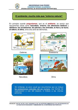 Naturaleza, ecología, ambiente?
