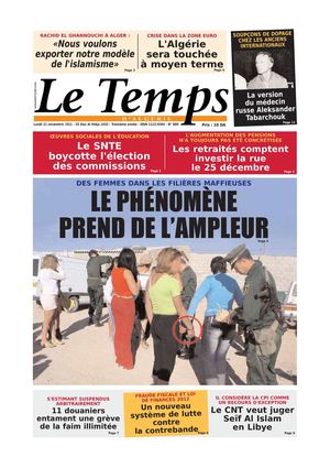 Le Temps d'Algérie Edition du Lundi 21 Novembre 2011