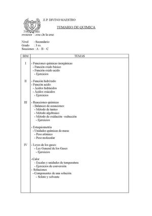 TEMARIOS de FIN de AÑO