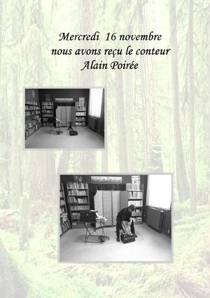 Conteur Alain Poirée le mercredi 16 novembre 2011