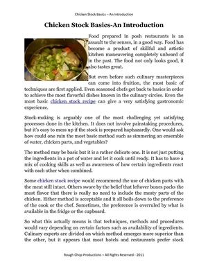 Chicken Stock Recipe