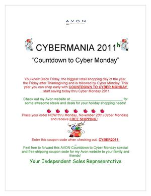 Cyber Monday - Big Sales on November 28th