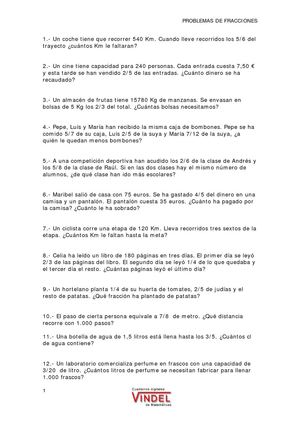 Deberes Fracciones 21-25 Noviembre