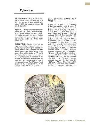 Napperon aux aiguilles Eglantine