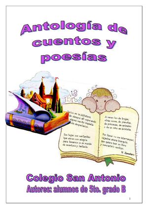 Antología de cuentos y poesías 5to B