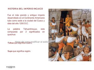 HISTORIA DEL IMPERIO INCAICO