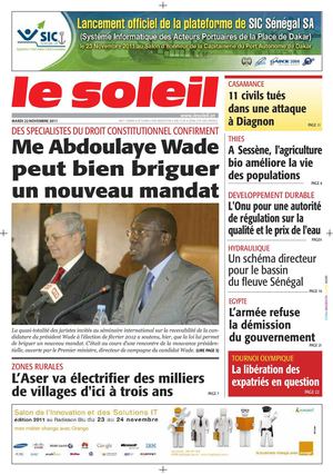 Edition du 22 Nov 2011